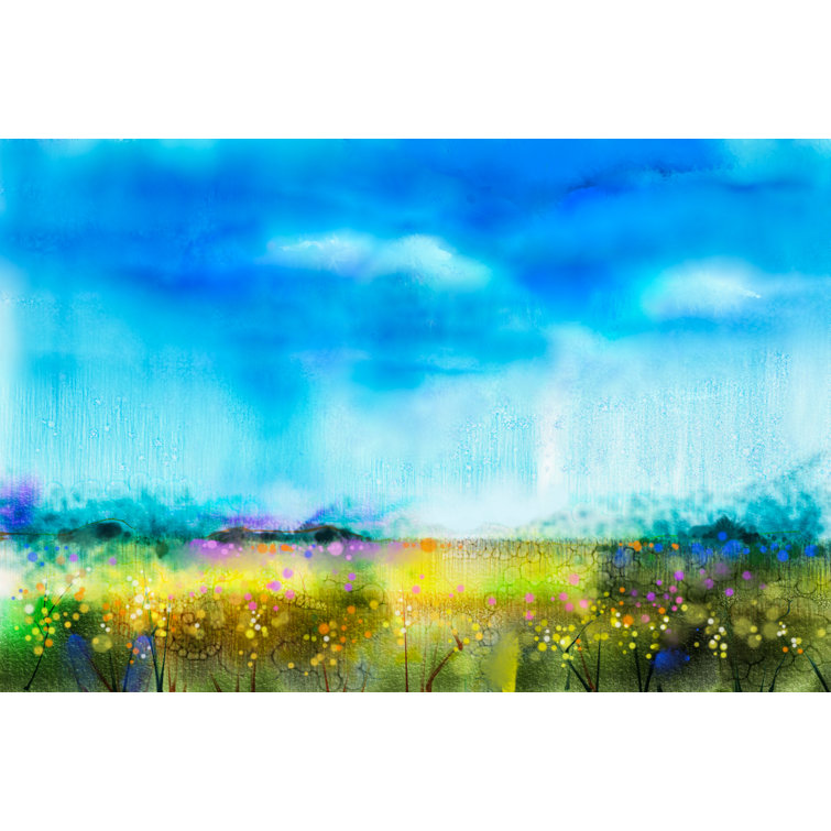 Wrought Studio Watercolor Painting Landscape by Wrapped Canvas